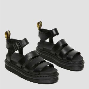 NEW DOC MARTENS Blaire Brando Leather Strap Sandals 9